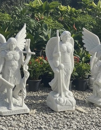 Tượng thiên thần cầm cây gậy và con cá cao 1m35 T209