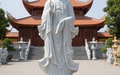 TẠI SAO TƯỢNG QUAN ÂM ĐÁ TRẮNG NGUYÊN KHỐI TRỞ THÀNH LỰA CHỌN HÀNG ĐẦU CHO KHÔNG GIAN TÂM LINH HIỆN ĐẠI?