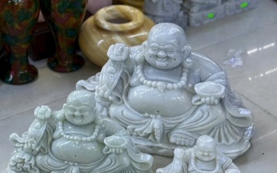 Tượng Di Lặc đá trắng nguyên khối – Biểu tượng hạnh phúc, tài lộc và bình an trong phong thủy Việt